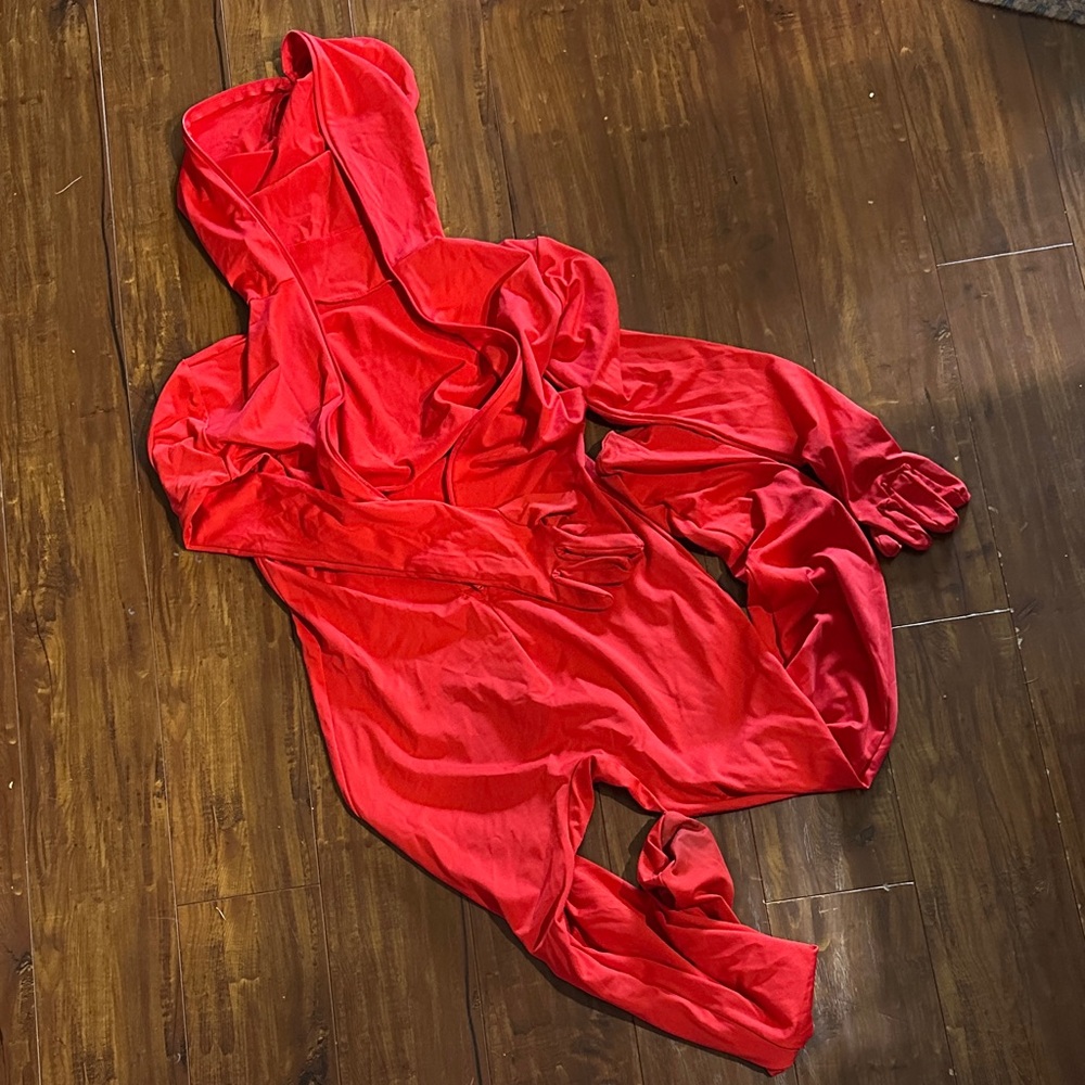 Red Morph Suit Skin Suit Child Halloween Costume 14-16 Full body